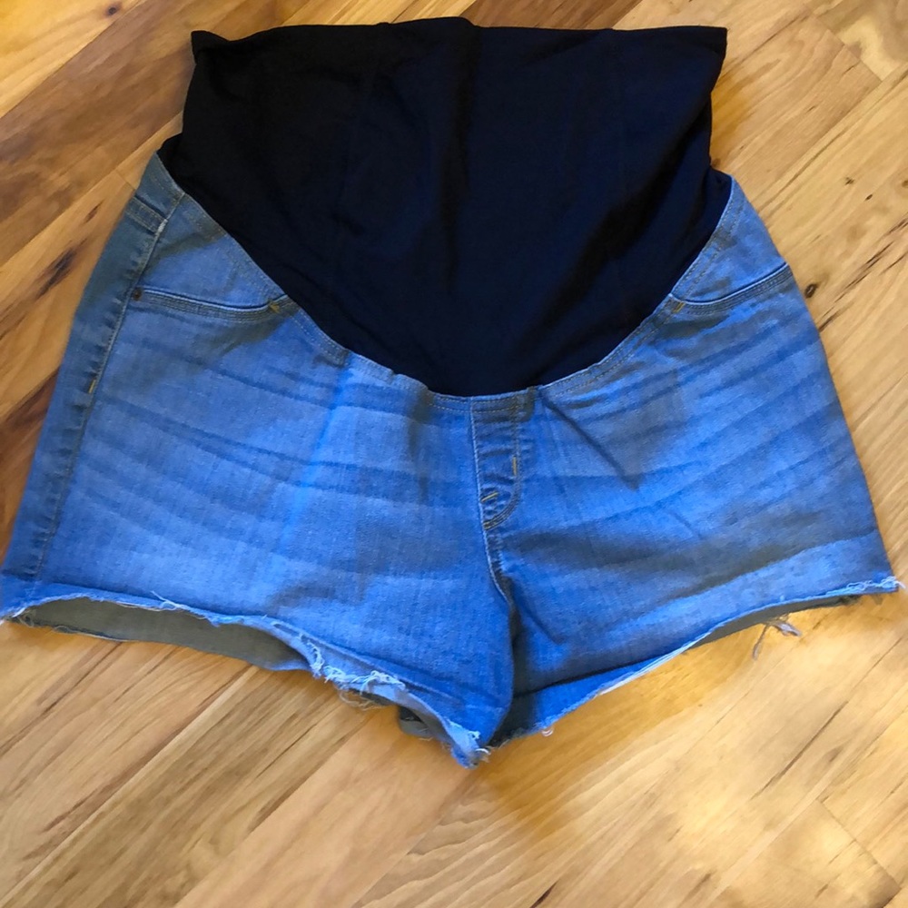 Maternity jean shorts